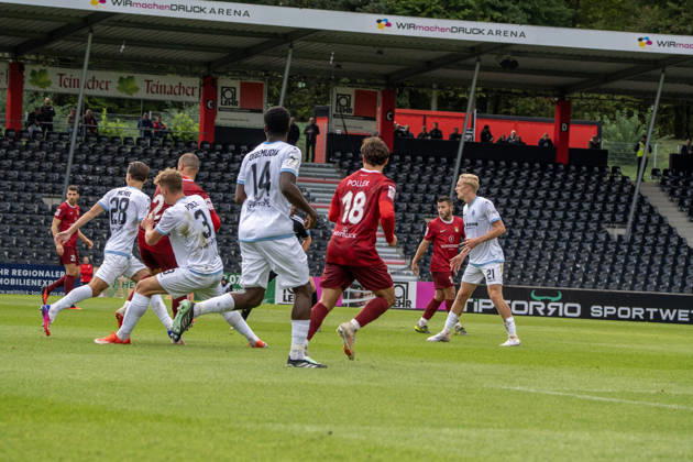 10.10.2026, xerix, Fussball 3.Liga, SG Sonnenhof Grossaspach - SV Waldhof Mannheim v.l. Aspach