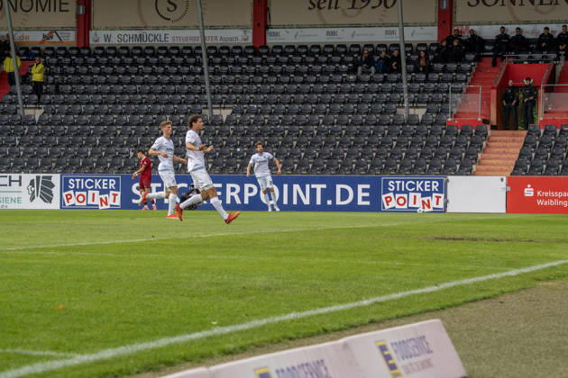 10.10.2026, xerix, Fussball 3.Liga, SG Sonnenhof Grossaspach - SV Waldhof Mannheim v.l. Aspach