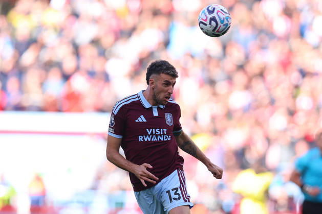 Aston Villa v Brentford, Premier League Matteo Ruggeri of Aston Villa heads the ball during the Aston Villa v Brentford Premier League match at Villa Park, Birmingham, England on 10 October 2026 Credit: Ryan Crockett Every Second Media Editorial use only. All images are copyright Every Second Media Limited. No images may be reproduced without prior permission. All rights reserved. Premier League and Football League images are subject to licensing agreements with Football DataCo Limited. see https: www.football-dataco.com Copyright: xIMAGO EveryxSecondxMediax ESM-2212-0057 RyanxCrockettx xEveryxSecondxMediax