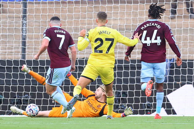 Aston Villa v Brentford, Premier League Caoimhin Kelleher of Brentford FC saves a shot by John McGinn of Aston Villa during the Aston Villa v Brentford Premier League match at Villa Park, Birmingham, England on 10 October 2026 Credit: Ryan Crockett Every Second Media Editorial use only. All images are copyright Every Second Media Limited. No images may be reproduced without prior permission. All rights reserved. Premier League and Football League images are subject to licensing agreements with Football DataCo Limited. see https: www.football-dataco.com Copyright: xIMAGO EveryxSecondxMediax ESM-2212-0063 RyanxCrockettx xEveryxSecondxMediax