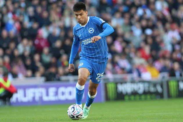 10th October 2026; Stadium of Light, Sunderland, England; Premier League Football, Sunderland versus Brighton and Hove Albion; Diego Gomez of Brighton and Hove Albion dribbles the ball DavexLofthouse