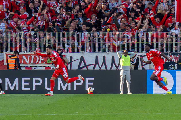Deutschland: Fussball 1. Bundesliga, 5. Spieltag 2026 2027, 1.FC Union Berlin - SV Elversberg am 10.10.2026 in Berlin (Stadion An der Alten Försterei): Tor zum 1:0 Livan Burcu (1. FC Union Berlin, 9) Jubel, Freude, Torjubel, Emotionen Copyright: xSvenxHeidmannx