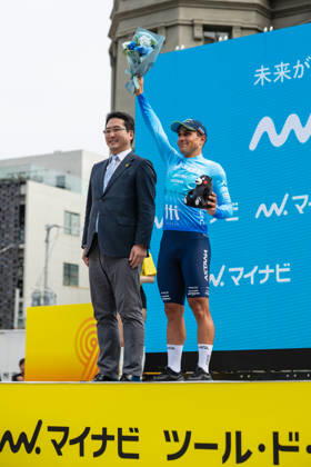 Tour De Kyushu Stage Finishes In Fukuoka s Tenjin For The First Time Matteo Malucelli of XDS Astana Team wins Stage 1 of the Mynavi Tour de Kyushu 2026 at the finish line on Tenjin Bridge in Fukuoka, Japan, on October 10, 2026. The Italian won the 152.0-kilometer Saga-Fukuoka stage in 3 hours 9 minutes 51 seconds, ahead of Luke Mudgway (Li Ning Star) and Alessio Delle Vedove (XDS Astana Team), and took the general and points classification leads. It was the first time the race finished in Tenjin, the commercial heart of Fukuoka, where a parade, stage events and food stalls marked the day. The race, first held in 2023 and part of the UCI Asia Tour (2.1 category), runs October 9-12 through six Kyushu prefectures under the official title We stand with Kumamoto. Mynavi Tour de Kyushu 2026, adopted to support areas affected by the Kumamoto earthquake. Fukuoka Japan Copyright: xRyoxChix originalFilename:zhi-tourdeky261010_npBBc.jpg