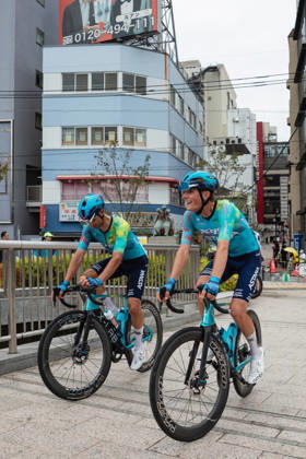 Tour De Kyushu Stage Finishes In Fukuoka s Tenjin For The First Time Matteo Malucelli of XDS Astana Team wins Stage 1 of the Mynavi Tour de Kyushu 2026 at the finish line on Tenjin Bridge in Fukuoka, Japan, on October 10, 2026. The Italian won the 152.0-kilometer Saga-Fukuoka stage in 3 hours 9 minutes 51 seconds, ahead of Luke Mudgway (Li Ning Star) and Alessio Delle Vedove (XDS Astana Team), and took the general and points classification leads. It was the first time the race finished in Tenjin, the commercial heart of Fukuoka, where a parade, stage events and food stalls marked the day. The race, first held in 2023 and part of the UCI Asia Tour (2.1 category), runs October 9-12 through six Kyushu prefectures under the official title We stand with Kumamoto. Mynavi Tour de Kyushu 2026, adopted to support areas affected by the Kumamoto earthquake. Fukuoka Japan Copyright: xRyoxChix originalFilename:zhi-tourdeky261010_npm5g
