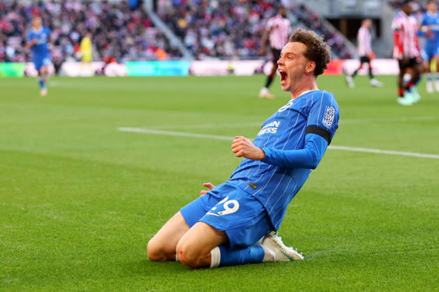 Sunderland v Brighton and Hove Albion - Premier League 2026 27 Maxim De Cuyper of Brighton and Hove Albion celebrates 1st goal during the Premier League 2026 27 match between Sunderland and Brighton & Hove Albion at Stadium of Light on October 10, 2026 in Sunderland, England. WARNING! This Photograph May Only Be Used For Newspaper And Or Magazine Editorial Purposes. May Not Be Used For Publications Involving 1 player, 1 Club Or 1 Competition Without Written Authorisation From Football DataCo Ltd. For Any Queries, Please Contact Football DataCo Ltd on +44 (0) 207 864 9121 Sunderland Stadium of Light England United Kingdom Copyright: xAllstarxPicturexLibraryxLtdx