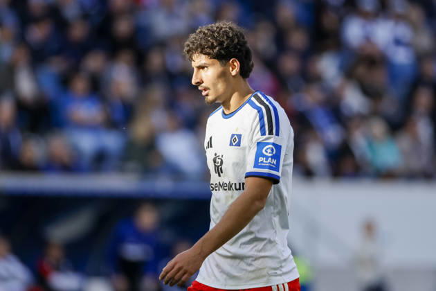 Martin Adeline (Hamburger SV, 05) , Deutschland, Fussball, 1. Bundesliga, 5.Spieltag, 2026 2027, TSG Hoffenheim vs. Hamburger SV, 10.10.2026, Sinsheim SNP Arena Deutschland Copyright: xGrantxHubbsx