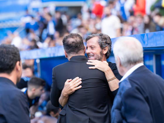 ESP: LaLiga EA Sports Deportivo Alaves v Atletico Madrid Quique Sanchez Flores of Deportivo Alaves and Diego Simeone coach of Atletico de Madrid during LaLiga EA Sports between Deportivo Alaves v Atletico Madrid played at Mendizorroza Stadium in Vitoria-Gasteiz on October 10, 2026 in Spain VITORIA GASTEIZ Spain Futbol Copyright: xAgenciaxLOFx