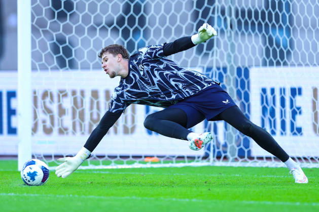 FC Zürich gegen FC Thun Brack Super League 10. Oktober 2026 Silas Huber (1, FC Zürich) beim Warm-up, Fussball, Brack Super League, FC Zürich gegen FC Thun, 10. Oktober 2026, Stadion Letzigrund, Zürich, Schweiz. Zürich Stadion Letzigrund Zürich Schweiz