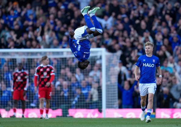Abdoul Ouattara celebrates their goal, 1-1 Ipswich Town v Fulham, Premier League, Football, Portman Road, Ipswich, UK - 10 Oct 2026Ipswich Portman Road United Kingdom EDITORIAL USE ONLY No use with unauthorised audio, video, data, fixture lists, club league logos or live services. Online in-match use limited to 120 images, no video emulation. No use in betting, games or single club league player publications. Copyright: xJoexToth Shutterstockx 17206181cc