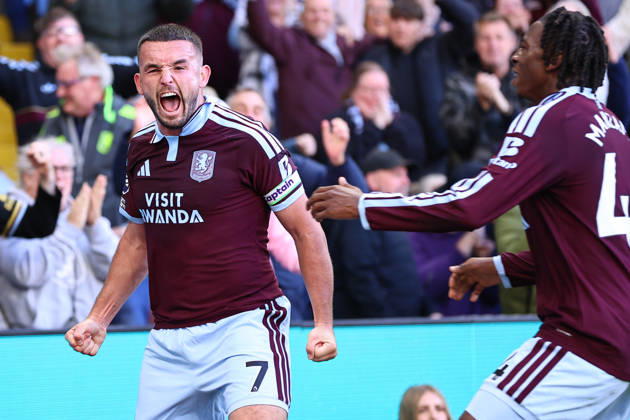 Aston Villa v Brentford, Premier League John McGinn of Aston Villa celebrates his goal making it 2-1 during the Aston Villa v Brentford Premier League match at Villa Park, Birmingham, England on 10 October 2026 Credit: Ryan Crockett Every Second Media Editorial use only. All images are copyright Every Second Media Limited. No images may be reproduced without prior permission. All rights reserved. Premier League and Football League images are subject to licensing agreements with Football DataCo Limited. see https: www.football-dataco.com Copyright: xIMAGO EveryxSecondxMediax ESM-2212-0090 RyanxCrockettx xEveryxSecondxMediax