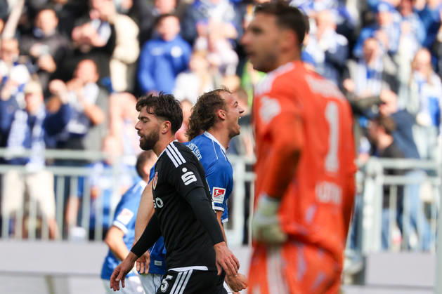 2026.10.10 Fussball 2.Bundesliga SV Darmstadt 98 - Energie Cottbus v.l.,Yannik Luehrs (SV Darmstadt 98) seen celebrating after scoring goal to 3:1 Copyright: HMBxMedia JoaquimxFerreira