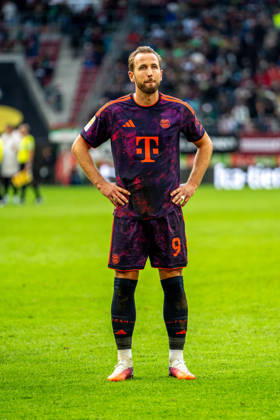 Harry Kane (9 Bayern) nach dem Bundesligaspiel FC Augsburg - FC Bayern München am 10.10.2026.