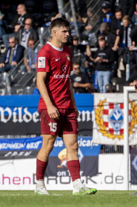 10.10.2026, xerix, Fussball 3.Liga, SG Sonnenhof Grossaspach - SV Waldhof Mannheim v.l. Antonis Aidonis (SG Sonnenhof Großaspach) Aspach