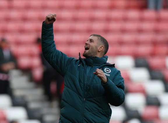 Sunderland, England, 10th October 2026. Fabian Hurzeler manager of Brighton and Hove Albion during the Sunderland vs Brighton and Hove Albion Premier League match at the Stadium Of Light, Sunderland. Picture credit should read: Nigel Roddis Sportimage EDITORIAL USE ONLY. No use with unauthorised audio, video, data, fixture lists, club league logos or live services. Online in-match use limited to 120 images, no video emulation. No use in betting, games or single club league player publications. SPI_035_NR_SUND_BRIG SPI-5059-0034