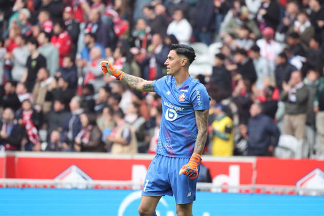 FOOTBALL : LOSC Lille vs Le Havre - Ligue 1 - 10 10 2026 Joie de Berke ÖZER (LOSC Lille) apres le but de Dïlane BAKWA (LOSC Lille) lors du match LOSC Lille vs Le Havre, Ligue 1, Decathlon Arena stade Pierre Mauroy, le 10 octobre 2026 - photo Laurent Sanson PsnewZ Copyright: xLaurentxSANSONx xPsnewZx