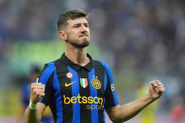 Inter Milan™s Petar Sucic celebrates after scoring 1-0 during the Serie A soccer match between Inter and Parma at San Siro Stadium in Milan , Italy - October 10 , 2026. - Soccer  Copyright: xSpada LaPressex