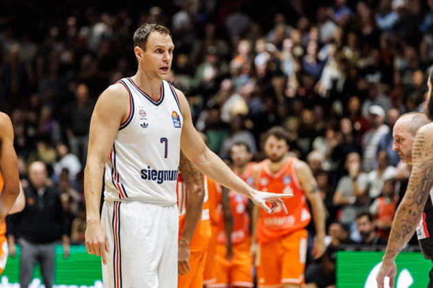 10.10.2026, GER, BBL, easyCredit Basketball Bundesliga, Chemnitz, Niners Chemnitz - FC Bayern München Basketball Johannes Voigtmann (FC Bayern München Basketball, 7) Chemnitz Messe Chemnitz Sachsen Deutschland