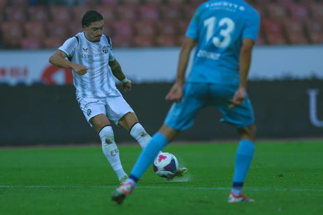FC Zürich gegen FC Thun Brack Super League 10. Oktober 2026 Torschütze zum 1:1 Ausgleich für den FC Zürich durch Kevin Spadanuda (17, FC Zürich) wahrend dem Fussballspiel, Brack Super League, FC Zürich gegen FC Thun, 10. Oktober 2026, Stadion Letzigrund, Zürich, Schweiz. Zürich Stadion Letzigrund Zürich Schweiz