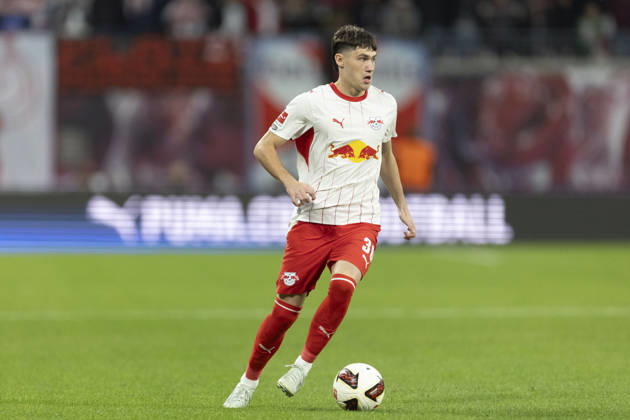 GER, Leipzig, Fussball, Bundesliga, 5. Spieltag, RB Leipzig vs. Eintracht Frankfurt im Bild v.l.: Andrija Maksimovic (RB Leipzig 30), Aktion mit Ball. 10.10.2026, Red-Bull Arena Leipzig DFL DFB REGULATIONS PROHIBIT ANY USE OF PHOTOGRAPHS AS IMAGE SEQUENCES AND OR QUASI-VIDEO, Leipzig Red-Bull Arena Sachsen Germany Copyright: xPaulxFritzx