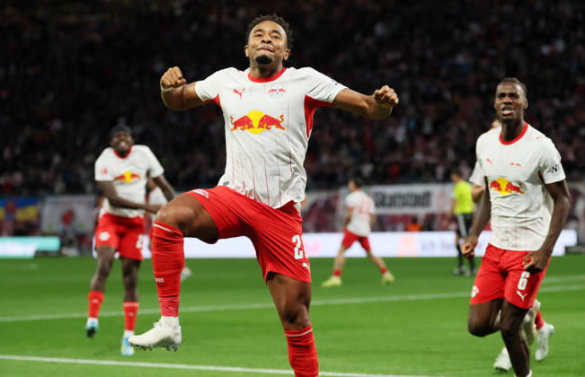 RB Leipzig - Frankfurt Bundesliga Leipzig, 10.10.2026, Red Bull Arena, Fußball, 1.Bundesliga, 5.Spieltag , RB Leipzig vs. SG Eintracht Frankfurt , Im Bild: Tor für RB Leipzig. Christopher Nkunku ( 28, RBL) trifft zum 2:0.. , Nur zur redaktionellen Nutzung. Only editorial use. , DFL DFB regulations prohibit any use of photographs as image sequences and or quasi-video. ,