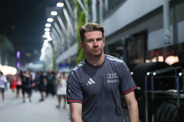 SINGAPORE, SINGAPORE - OCTOBER 10: Nico Hulkenberg of Germany and Audi Revolut F1 Team in paddock at qualifying for F1 Grand Prix race of Singapore at Marina Bay Street Circuit on October 10, 2026 in Singapore, Singapore. (Photo by Qian Jun SPP-Paddocker) Copyright: xQianxJun SPP-Paddockerx Sportspressphoto_SPR251295
