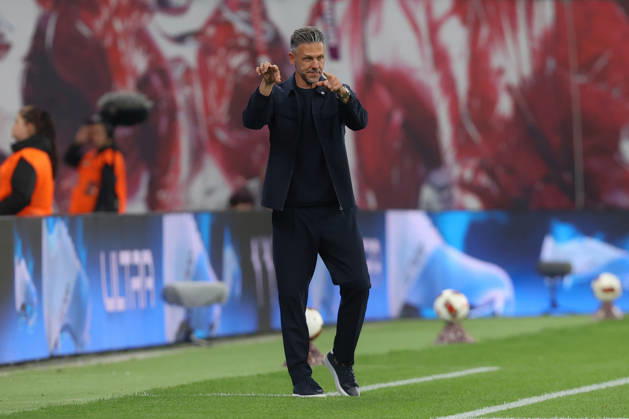 10.10.2026, xtgx, Fussball 1.Bundesliga, RB Leipzig - Eintracht Frankfurt v.l. Trainer Coach Martin Demichelis (RB Leipzig) (DFL DFB REGULATIONS PROHIBIT ANY USE OF PHOTOGRAPHS as IMAGE SEQUENCES and or QUASI-VIDEO) Leipzig