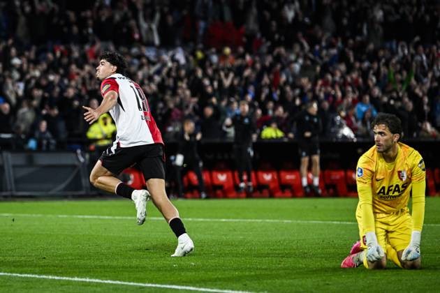 ROTTERDAM - Nacho Ferri of Feyenoord celebrates the 1-0 during the Dutch Eredivisie match between Feyenoord and AZ Alkmaar at Feyenoord stadium De Kuip on October 10, 2026 in Rotterdam, the Netherlands. OLAF KRAAK ANP Eredivisie 2026 27 xVIxANPxSportx xxANPxIVx 572041852 originalFilename: 572041852