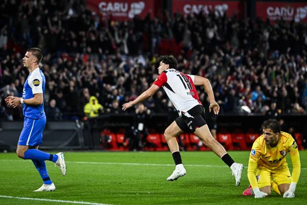 ROTTERDAM - Nacho Ferri of Feyenoord celebrates the 1-0 during the Dutch Eredivisie match between Feyenoord and AZ Alkmaar at Feyenoord stadium De Kuip on October 10, 2026 in Rotterdam, the Netherlands. OLAF KRAAK ANP Eredivisie 2026 27 xVIxANPxSportx xxANPxIVx 572041963 originalFilename: 572041963