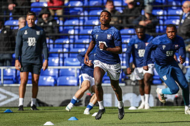10th October 2026; Portman Road, Ipswich, Suffolk, England; Premier League Football, Ipswich Town versus Fulham; Florentino of Ipswich Town during warm up AndyxSkinner