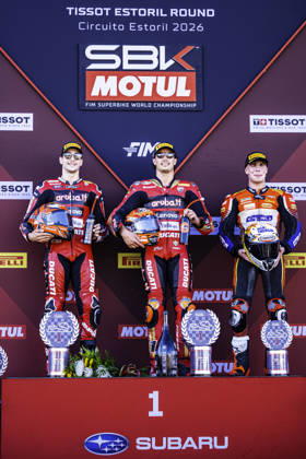 October 10, 2026, Cascais, Lisbon, Portugal: The Podium of the Race 1 of the FIM Superbike World Championship, WM, Weltmeisterschaft at Circuito Estoril on October 10, 2026 in Cascais, Portugal. Motorsports 2026: WorldSBK - Tissot Estoril Round - ZUMAr200 20261010_zsp_r200_071 Copyright: xNunoxReisinhox