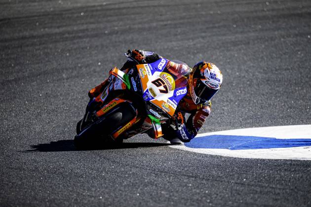 October 10, 2026, Cascais, Lisbon, Portugal: Alberto Surra of Motocorsa Racing in action during the Race 1 of the FIM Superbike World Championship, WM, Weltmeisterschaft at Circuito Estoril on October 10, 2026 in Cascais, Portugal. Motorsports 2026: WorldSBK - Tissot Estoril Round - ZUMAr200 20261010_zsp_r200_082 Copyright: xNunoxReisinhox