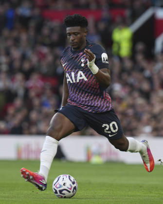 Manchester United, ManU v Tottenham Hotspur, Premier League Mohammed Kudus of Tottenham Hotspur runs with the ball during the Manchester United v Tottenham Hotspur Premier League match at Old Trafford, Manchester, England on 10 October 2026 Credit: Steve Flynn Every Second Media Editorial use only. All images are copyright Every Second Media Limited. No images may be reproduced without prior permission. All rights reserved. Premier League and Football League images are subject to licensing agreements with Football DataCo Limited. see https: www.football-dataco.com Copyright: xIMAGO EveryxSecondxMediax ESM-2210-0045 StevexFlynnx xEveryxSecondxMediax