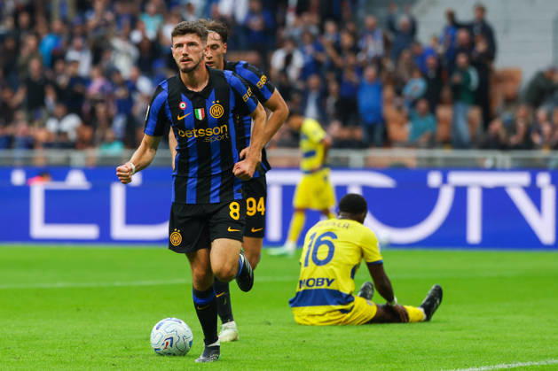 SOCCER - Serie A - Inter - FC Internazionale vs. Parma Calcio Photo by IPA ABACAPRESS.COM89510631 - Petar Sucic of FC Internazionale celebrates after scoring a goal during the 2026 27 Serie A Enilive soccer match between FC Internazionale and Parma Calcio 1913. Milan Italy Copyright: xIPAxSport ABACAx