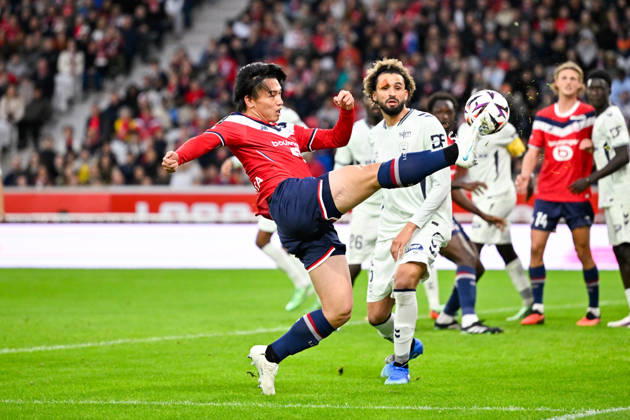 LOSC Lille v Le Havre Athletic Club - Ligue 1 McDonald s 2026 2027 Ayase UEDA of Lille and Ahmed TOUBA of Le Havre AC during Ligue 1 McDonald s match between Lille and Le Havre at Stade Pierre-Mauroy on October 10, 2026 in Lille, France. Lille France  Copyright: xKevinxClementx 776573340