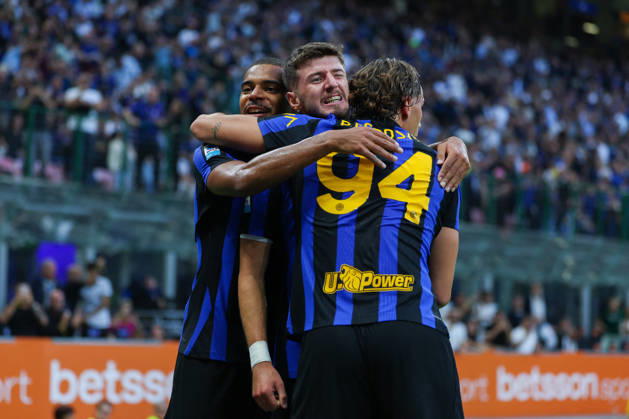 SOCCER - Serie A - Inter - FC Internazionale vs. Parma Calcio Photo by IPA ABACAPRESS.COM89510636 - Petar Sucic of FC Internazionale celebrates with his teammates after scoring a goal during the 2026 27 Serie A Enilive soccer match between FC Internazionale and Parma Calcio 1913. Milan Italy  Copyright: xIPAxSport ABACAx