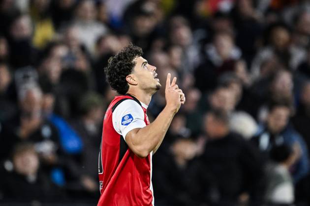 ROTTERDAM - Nacho Ferri of Feyenoord celebrates the 1-0 during the Dutch Eredivisie match between Feyenoord and AZ Alkmaar at Feyenoord stadium De Kuip on October 10, 2026 in Rotterdam, the Netherlands. OLAF KRAAK ANP Eredivisie 2026 27 xVIxANPxSportx xxANPxIVx 572043671 originalFilename: 572043671.jpg