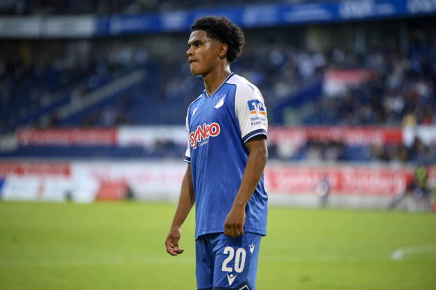 10.10.2026, GER, Fussball, Herren, 3. Liga, Saison 2026 2027, MSV Duisburg - TSG Hoffenheim II Tiago Poller (TSG II) schaut Duisburg schauinsland-reisen-Arena Nordrhein-Westfalen Deutschland Copyright: xAdrianxSchlüterx