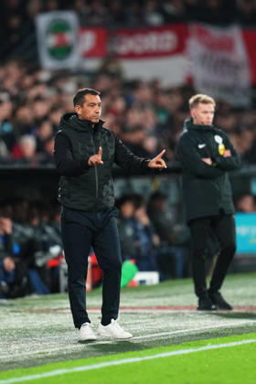 Eredivisie: Feyenoord Rotterdam v AZ Alkmaar Rotterdam - coach Giovanni van Bronckhorst of Feyenoord during the eight competition round of the 2026 2027 Eredivisie season. The match is set between Feyenoord Rotterdam and AZ Alkmaar at Stadion Feijenoord on 10 October 2026 in Rotterdam, Netherlands. Copyright: xYannickxVerhoevenx