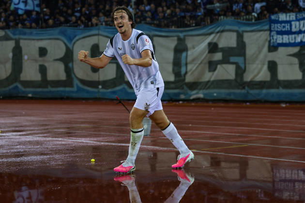 FC Zürich gegen FC Thun Brack Super League 10. Oktober 2026 Torschütze zum 3:1 für den FC Zürich, Doron Lichtenstein, ;zwahrend dem Fussballspiel, Brack Super League, FC Zürich gegen FC Thun, 10. Oktober 2026, Stadion Letzigrund, Zürich, Schweiz. Zürich Stadion Letzigrund Zürich Schweiz