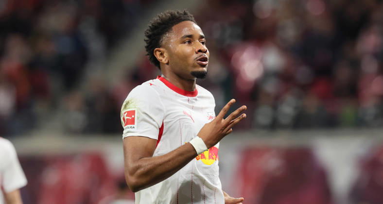 RB Leipzig - Frankfurt Bundesliga Leipzig, 10.10.2026, Red Bull Arena, Fußball, 1.Bundesliga, 5.Spieltag , RB Leipzig vs. SG Eintracht Frankfurt , Im Bild: Tor für RB Leipzig. Christopher Nkunku ( 28, RBL) trifft zum 4:0 und jubelt. , Nur zur redaktionellen Nutzung. Only editorial use. , DFL DFB regulations prohibit any use of photographs as image sequences and or quasi-video. ,