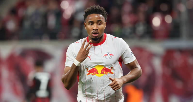 RB Leipzig - Frankfurt Bundesliga Leipzig, 10.10.2026, Red Bull Arena, Fußball, 1.Bundesliga, 5.Spieltag , RB Leipzig vs. SG Eintracht Frankfurt , Im Bild: Tor für RB Leipzig. Christopher Nkunku ( 28, RBL) trifft zum 4:0 und jubelt. , Nur zur redaktionellen Nutzung. Only editorial use. , DFL DFB regulations prohibit any use of photographs as image sequences and or quasi-video. ,