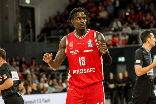 Bamberg, Deutschland 10. Oktober 2026: easyCredit BBL - 2026 2027 - 5. Spieltag - BMA365 Bamberg Baskets gegen Syntainics MBC Im Bild: Trevon Scott (Bamberg) Brose Arena Bayern Copyright: xFotostandx xSchmittx