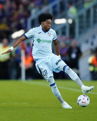 ESP: FC Barcelona, Barca - Getafe CF. La Liga EA Sports. Matchday 8. Johan Mojica of Getafe CF during the La Liga EA Sports match between FC Barcelona and Getafe CF played at Spotify Camp Nou Stadium on 10 Oct 2026 in Barcelona, Spain. kpng Copyright: xSergioxRuizx xPRESSINPHOTOx PS_2627_BAR_GET_032