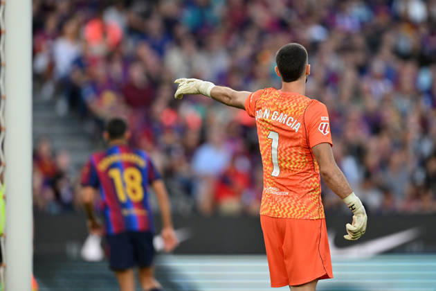 FC Barcelona, Barca v GETAFE CF SPOTIFY CAMP NOU. BARCELONA October 10,2026 FC BARCELONA vs GETAFE CF OCTOBER 10 ,2026 Joan Garcia (1) Goalkeeper of FC Barcelona (1) during the match between FC Barcelona and Getafe CF corresponding to the eighth day of La Liga EA Sports at at Spotify Camp Nou in Barcelona, Spain. Barcelona ESP Copyright: xS.xRosx