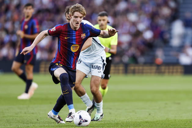 October 10, 2026, Barcelona, Barcelona, Spain: Anthony Gordon of FC Barcelona, Barca in action during the Spanish league, LaLiga EA Sports, football match played between FC Barcelona and Getafe CF at Spotify Camp Nou stadium on October 10, 2026 in Barcelona, Spain. FC Barcelona V Getafe CF - LaLiga EA Sports  - ZUMAa181 20261010_zaa_a181_082 Copyright: xJavierxBorregox
