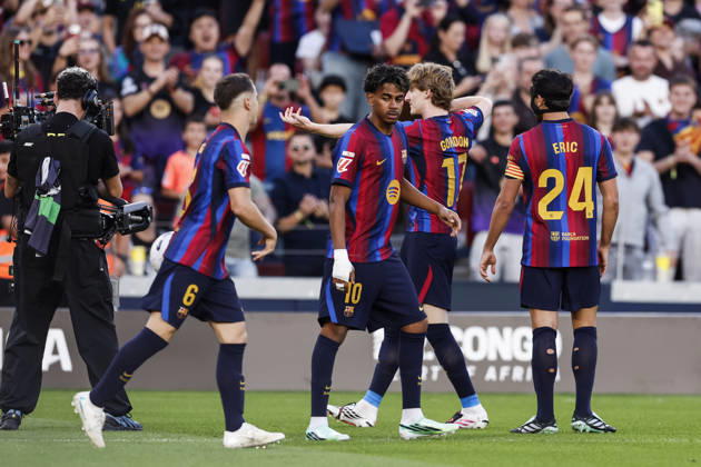 October 10, 2026, Barcelona, Barcelona, Spain: Anthony Gordon of FC Barcelona, Barca celebrates a goal during the Spanish league, LaLiga EA Sports, football match played between FC Barcelona and Getafe CF at Spotify Camp Nou stadium on October 10, 2026 in Barcelona, Spain. FC Barcelona V Getafe CF - LaLiga EA Sports - ZUMAa181 20261010_zaa_a181_090 Copyright: xJavierxBorregox