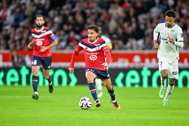 LOSC Lille v Le Havre Athletic Club - Ligue 1 McDonald s 2026 2027 Osame Sahraoui of Lille during Ligue 1 McDonald s match between Lille and Le Havre at Stade Pierre-Mauroy on October 10, 2026 in Lille, France. Lille France  Copyright: xKevinxClementx 776573340