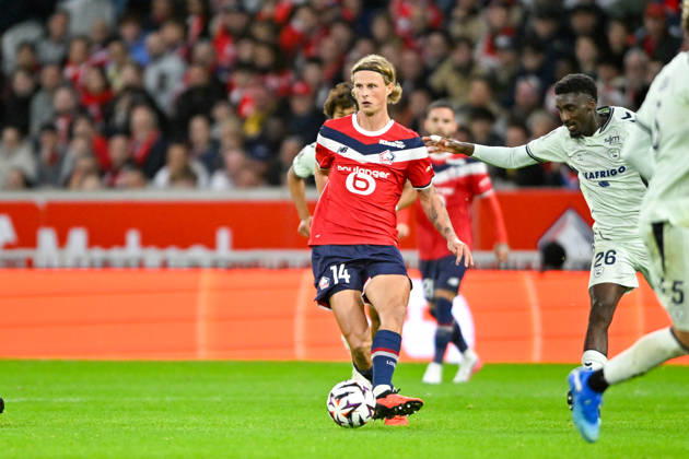 LOSC Lille v Le Havre Athletic Club - Ligue 1 McDonald s 2026 2027 Maurits KJAERGAARD of Lille during Ligue 1 McDonald s match between Lille and Le Havre at Stade Pierre-Mauroy on October 10, 2026 in Lille, France. Lille France  Copyright: xKevinxClementx 776573340