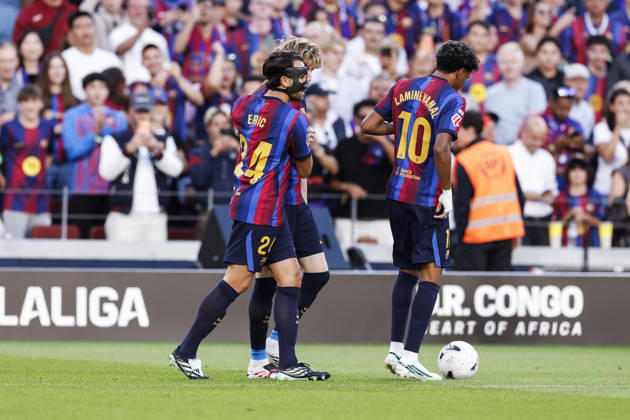 October 10, 2026, Barcelona, Barcelona, Spain: Anthony Gordon of FC Barcelona, Barca celebrates a goal during the Spanish league, LaLiga EA Sports, football match played between FC Barcelona and Getafe CF at Spotify Camp Nou stadium on October 10, 2026 in Barcelona, Spain. Barcelona Spain - ZUMAa181 20261010_zaa_a181_087 Copyright: xJavierxBorregox