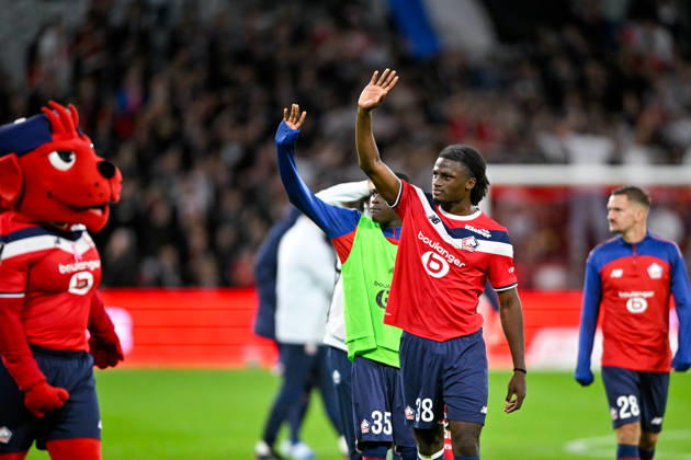 LOSC Lille v Le Havre Athletic Club - Ligue 1 McDonald s 2026 2027 Maxima Adeagan GOFFI of Lille and Soriba DIAOUNE of Lille during Ligue 1 McDonald s match between Lille and Le Havre at Stade Pierre-Mauroy on October 10, 2026 in Lille, France. Lille France  Copyright: xKevinxClementx 776573340